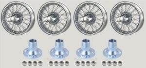 4 x 15" 48 Spoke Wire Wheel Kit (Chrome)