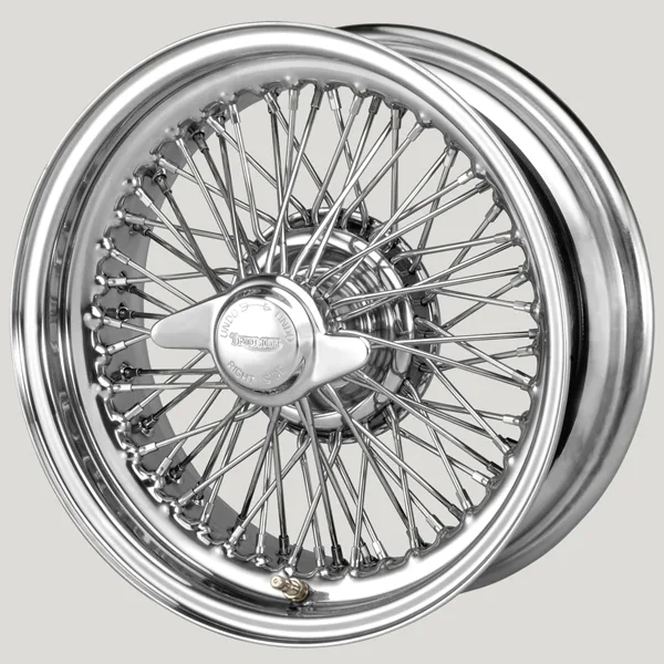5.5 x 15" 70 Spoke Centre Laced Wire Wheel (Chrome)